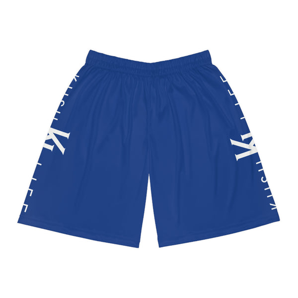 Kush KL Life Classic Logo - Royal Basketball Shorts (AOP)