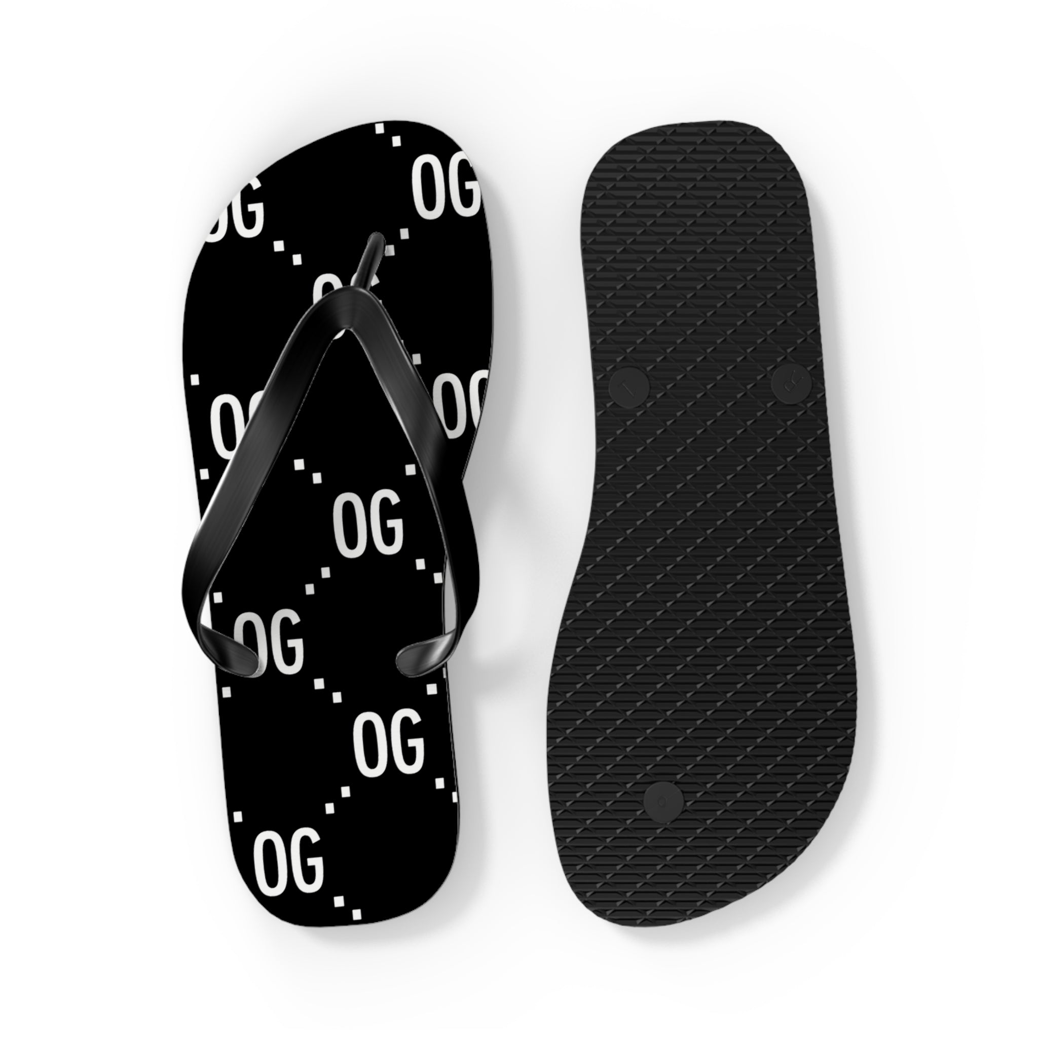 Kush Life "OG x OG"  Logo Monogram - Flip Flops
