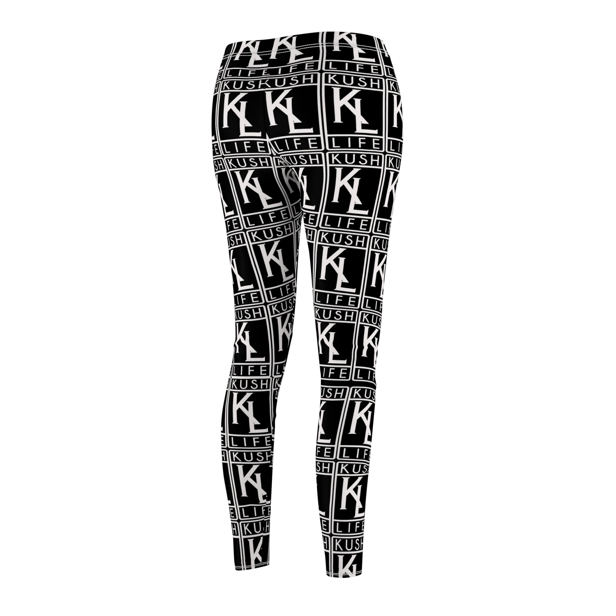 Kushlife "OG x OG" Logo Monogram Women's Cut & Sew Casual Leggings (AOP)