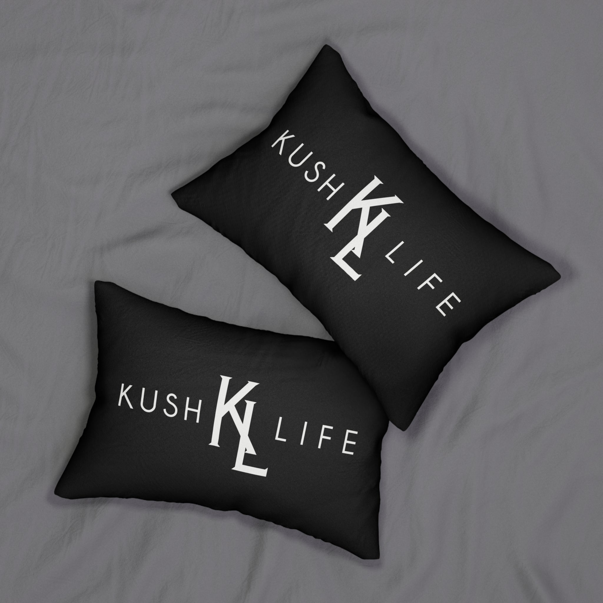 Kush KL Life Classic Logo - Lumbar Pillow, Cozy Home Decor, Gift for Herb Enthusiasts, Stylish Cushion, Relaxing Vibes, Modern Interior Accent