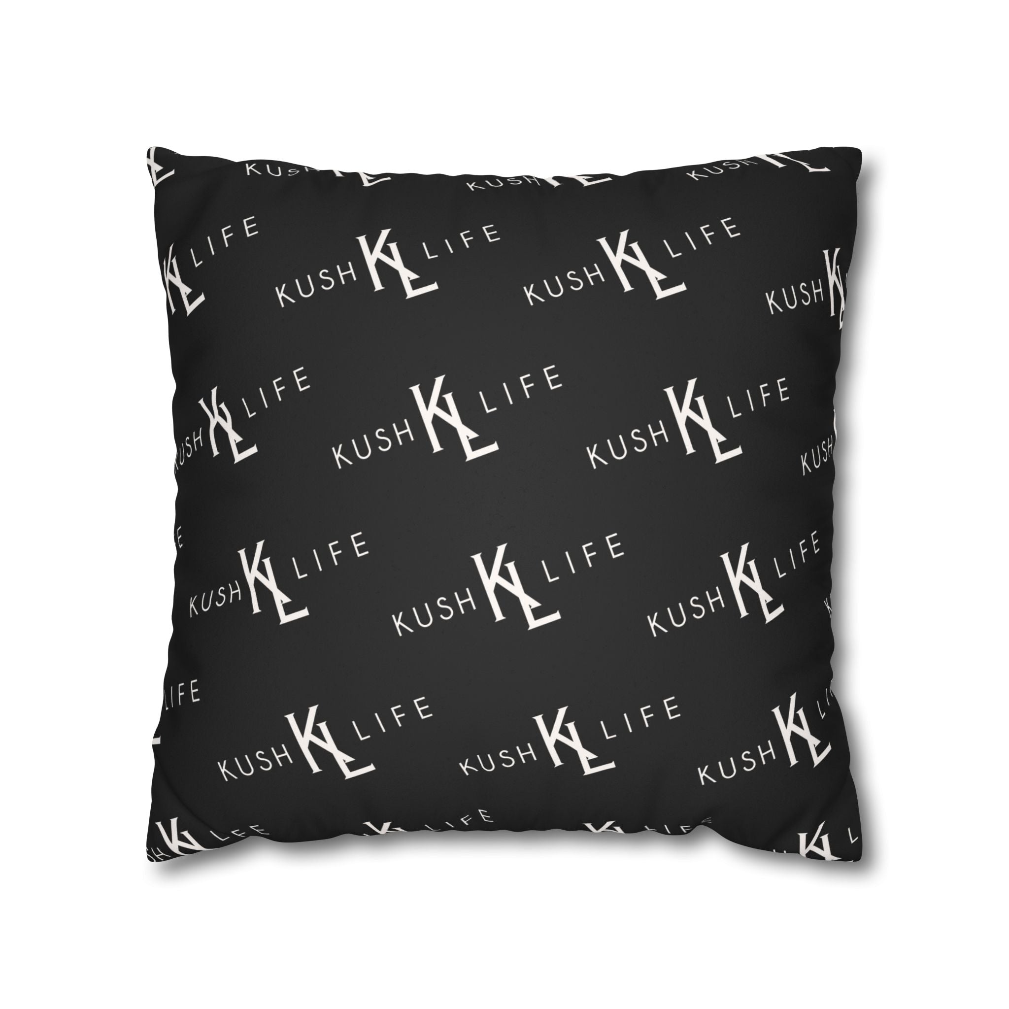 Kush KL Life Classic Logo Pattern - Faux Suede Square Pillowcase with OG Print, Home Decor Cushion Cover, Modern Accent Pillow, Gift for Friends, Cozy Living Room [...]