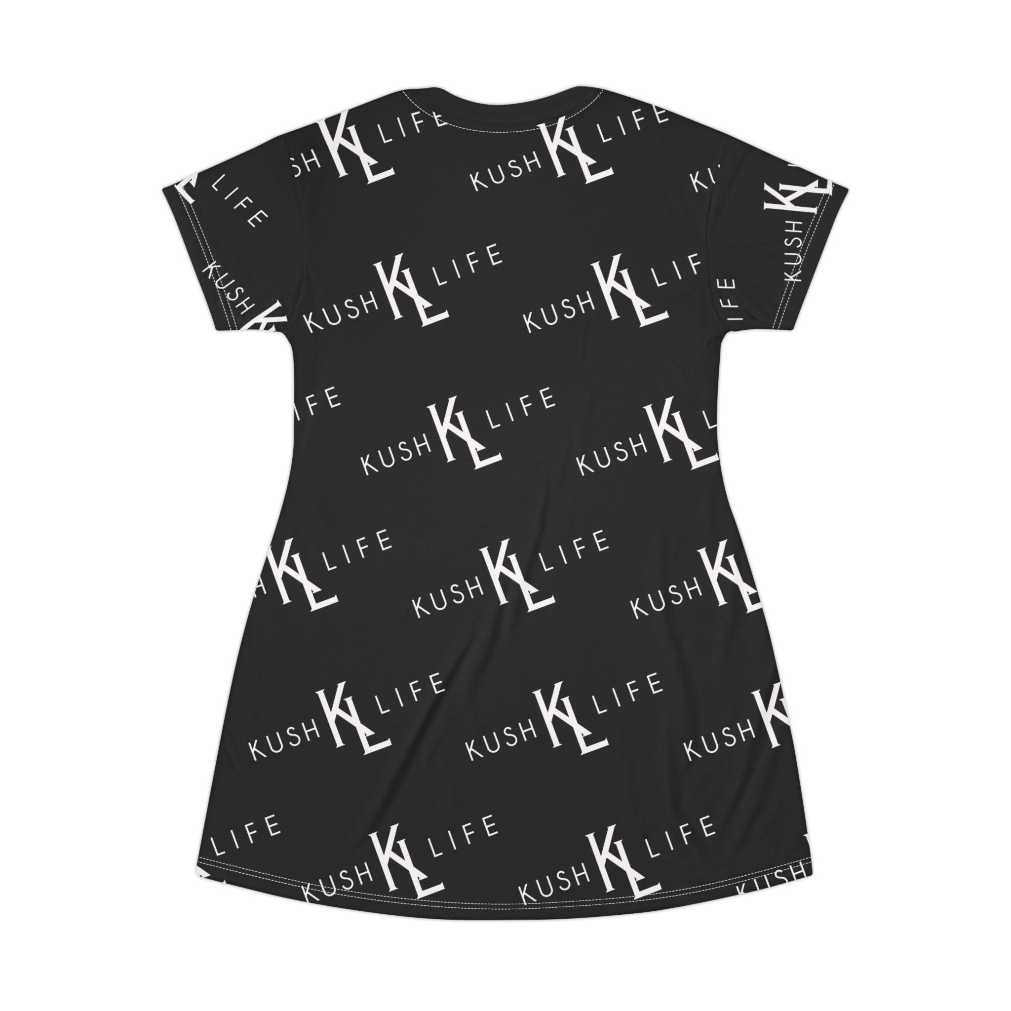Kush KL Life Classic Logo Monogram - Graphic T-Shirt Dress, Casual Summer Dress, Streetwear Fashion, Trendy Outfit, Music Festival Style, Gifts for Her